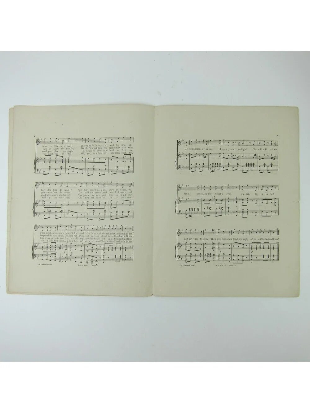 Sheet Music The Charleston Blues Ed Harrigan The McSorleys Braham Antique 1882